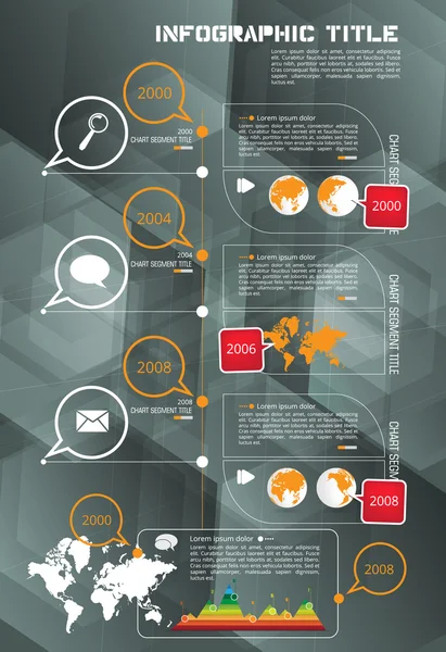 Cronologia Infografica — Vettoriale Stock