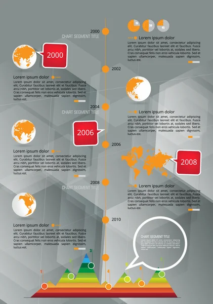 Cronología Infografía — Archivo Imágenes Vectoriales