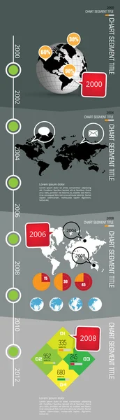 Cronología Infografía — Archivo Imágenes Vectoriales