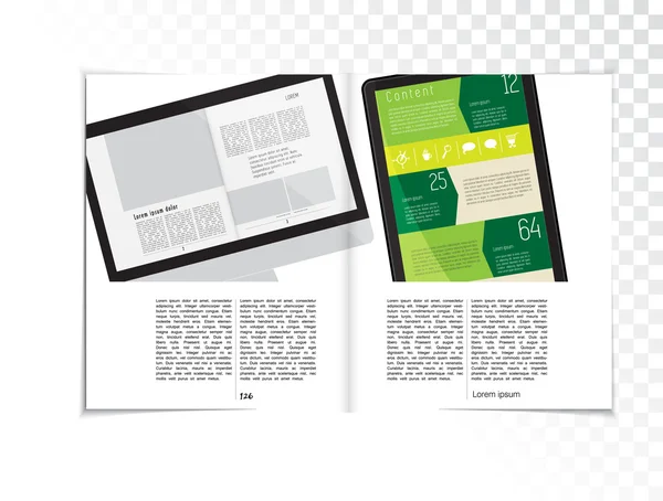 Revista Layout — Vector de stock