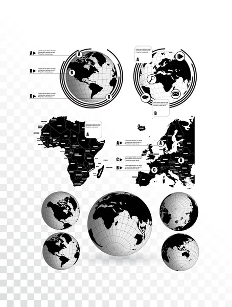 Mappa del mondo — Vettoriale Stock