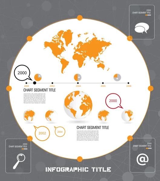 Cronología Infografía — Vector de stock