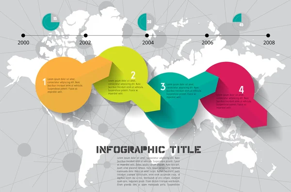 Oś czasu Infografika — Wektor stockowy