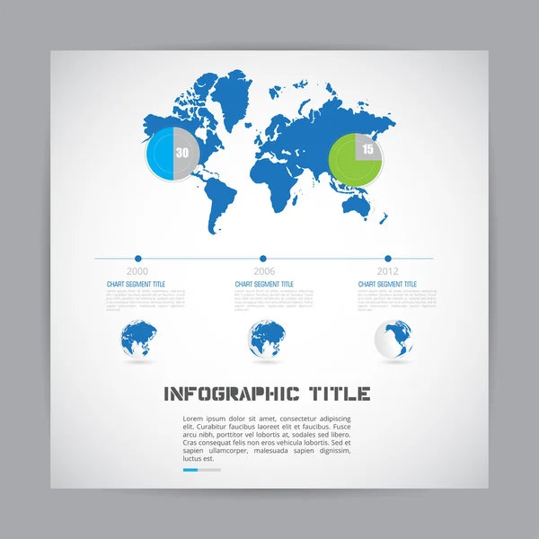 Oś czasu Infografika — Wektor stockowy