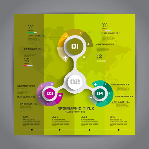 Cronologia Infografica — Vettoriale Stock