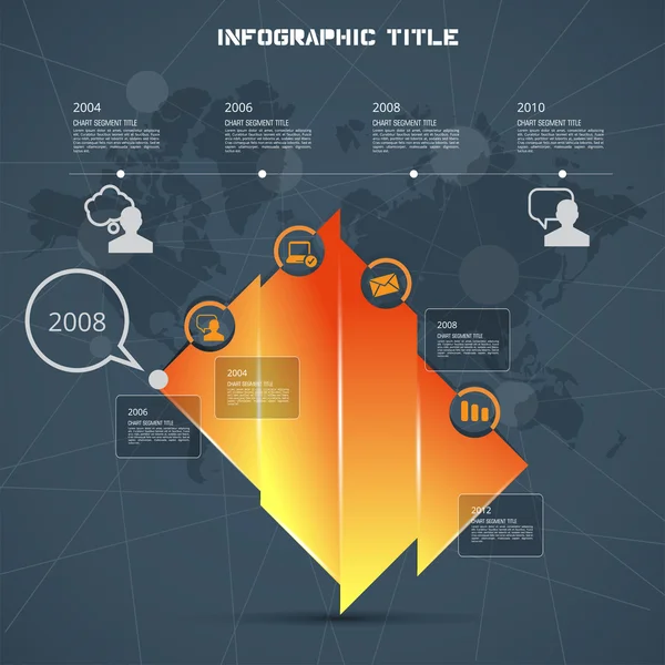 Cronologia Infografica — Vettoriale Stock