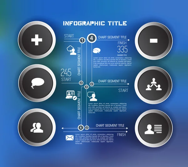 Zeitleiste Infografik — Stockvektor