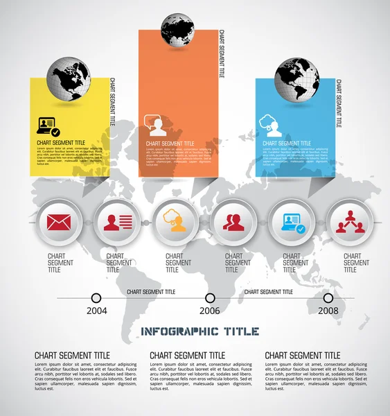 Cronología Infografía — Vector de stock