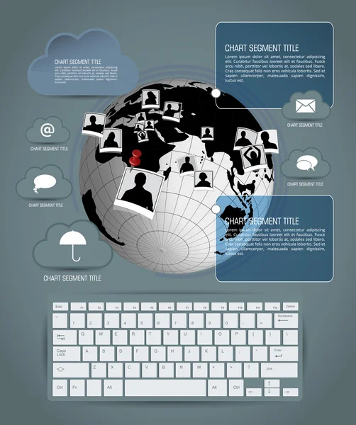 Инфографика облаков — стоковый вектор