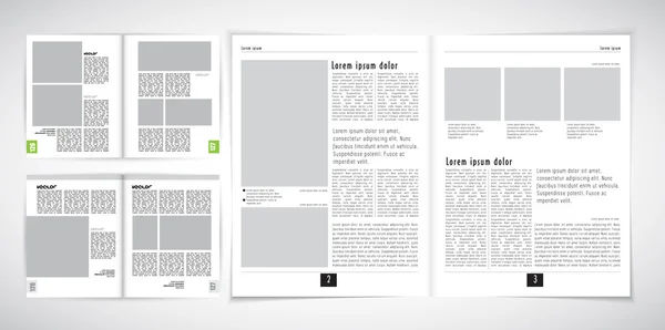 Open magazine layouts — Stock Vector