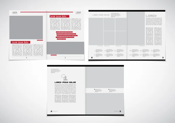 Open tijdschrift lay-outs — Stockvector