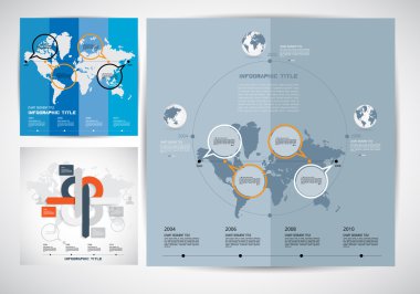 Global harita zaman çizelgesi Infographic