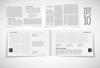 Blank magazine layouts clipart