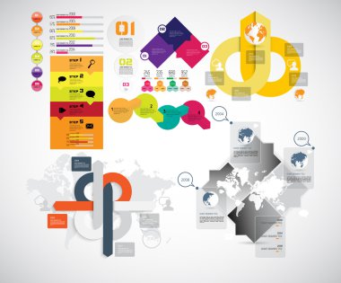 Global harita zaman çizelgesi Infographic