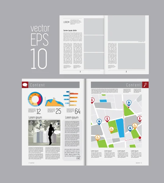 Business magazine layouts — Stock Vector