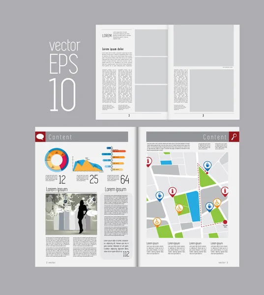 Layouts von Wirtschaftsmagazinen — Stockvektor