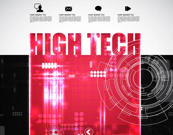 Modello di sfondo ad alta tecnologia — Vettoriale Stock