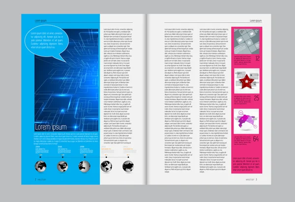 비즈니스 잡지 레이아웃 — 스톡 벡터