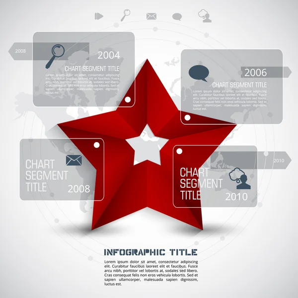 Infografisk verdenskart – stockvektor