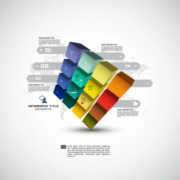 Infografik über Weltkarte — Stockvektor