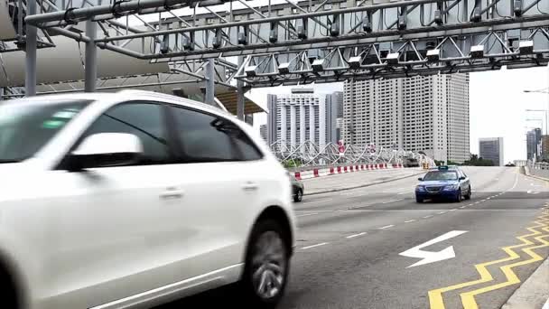 Straßenverkehr in Singapur — Stockvideo