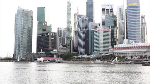 Panorama města Singapur — Stock video