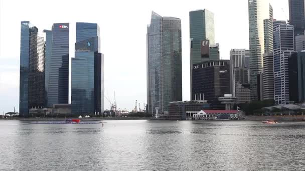 Singapore City skyline — Stock Video