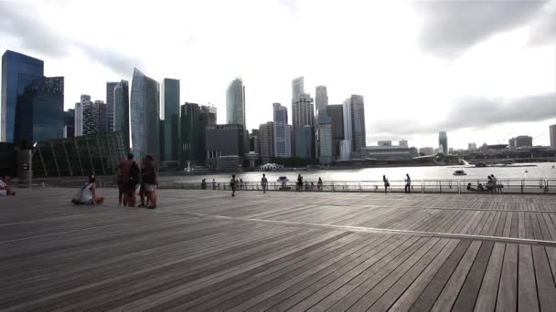 Сінгапур Сіті на затоку Маріна — стокове відео