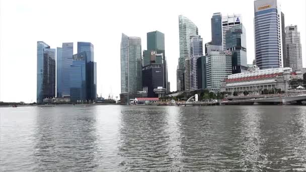 Panorama města Singapur — Stock video