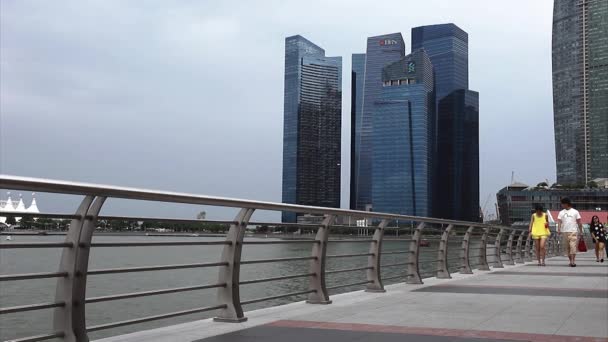 Skyline von singapur — Stockvideo