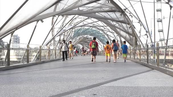 Helix köprü insanlar — Stok video