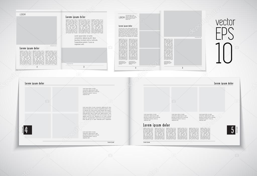 Blank magazine layouts