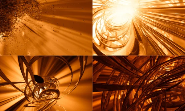 Set of copper backgrounds — Stock Photo, Image
