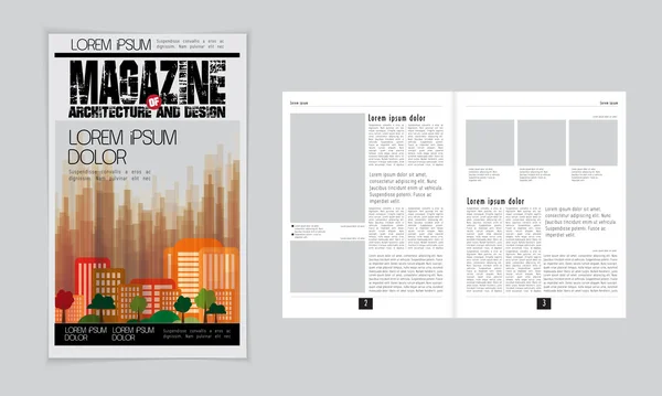 Architettura layout rivista — Vettoriale Stock