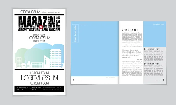 Architecture magazine layout — Stock Vector