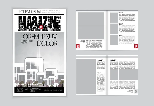 Diseño de revista de arquitectura — Vector de stock
