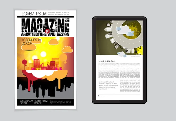 Présentation du magazine Architecture — Image vectorielle