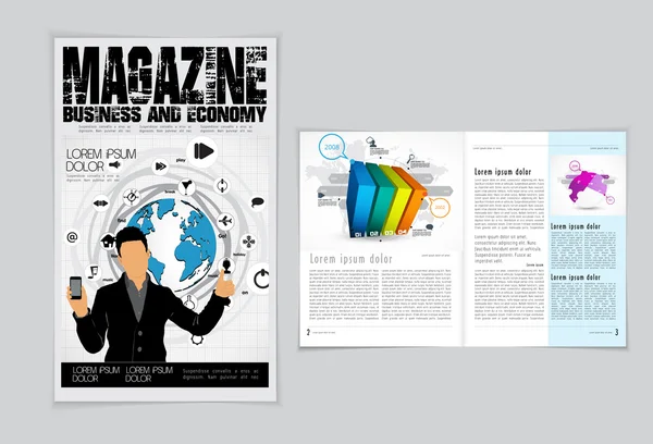 Présentation du magazine d'affaires — Image vectorielle