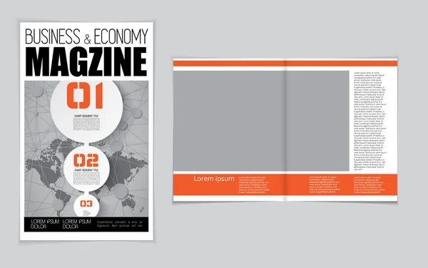 Business magazine layout — Stock Vector