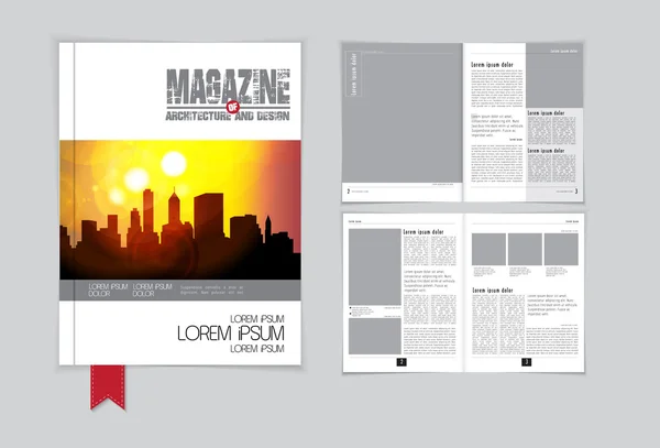 Architecture magazine template — Stock Vector