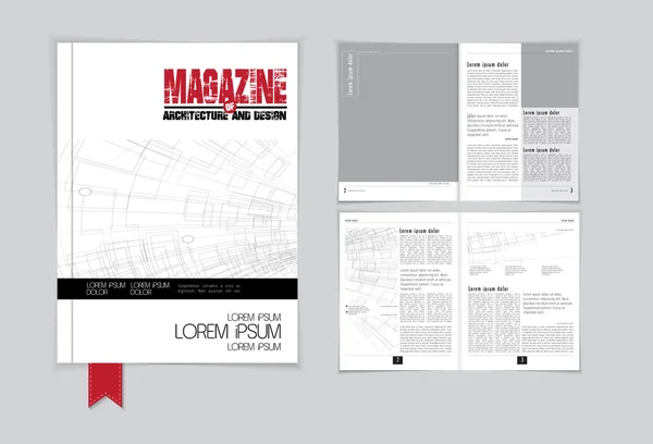 Modelo de revista de arquitetura —  Vetores de Stock