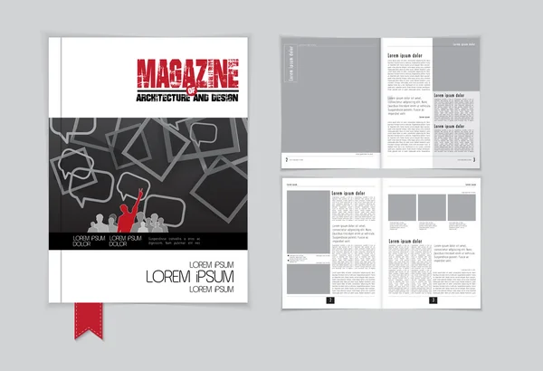 建筑杂志模板 — 图库矢量图片