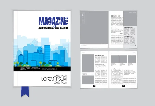 Architecture magazine template — Stock Vector