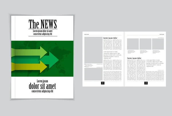 Affärs tidningen layout — Stock vektor