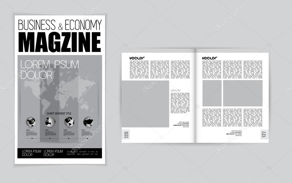 Business magazine layout