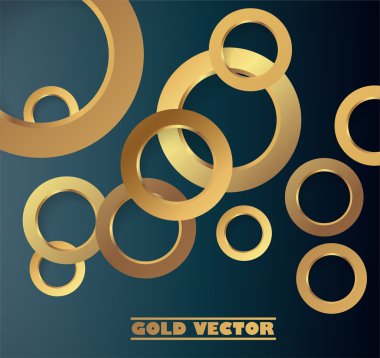 Altın koyu arka plan üzerinde yuvarlak