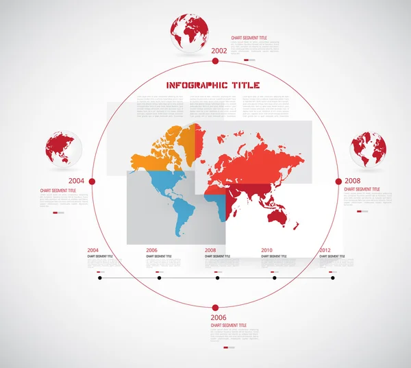 Oś czasu Infografika — Wektor stockowy