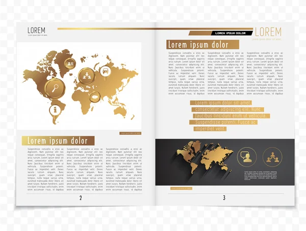 Layout des Wirtschaftsmagazins — Stockvektor