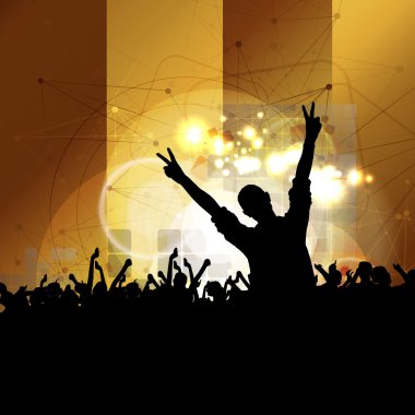 insanlar dans ile müzik arka plan