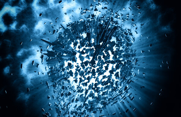 3d explosion background